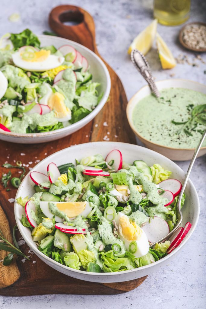Chopped Salad with Green Goddess Dressing Chopped Salad with Green Goddess Dressing