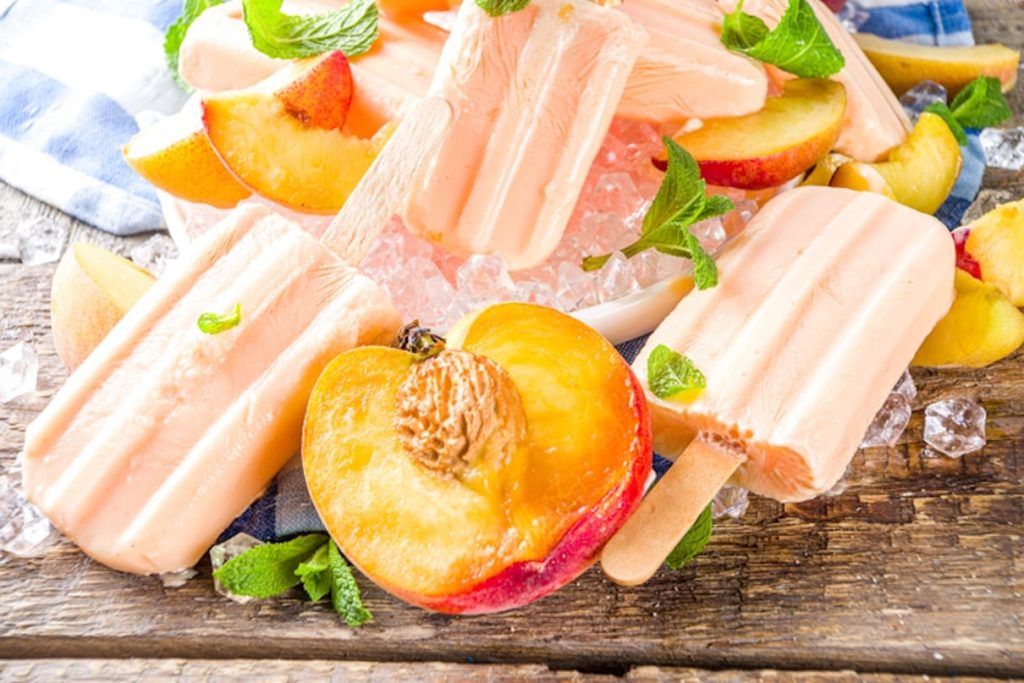 GLP-1 Peach Iced Tea Popsicles
