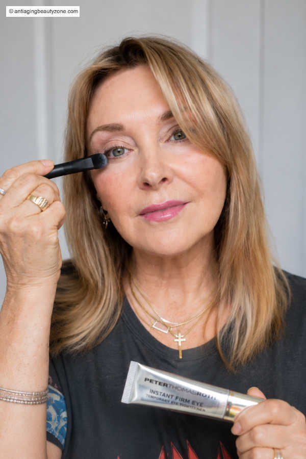How They Work, Mistakes & Side Effects Applying an instant eye tightener to under-eye bags using a small brush