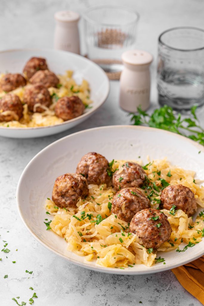 Keto Bavarian meatballs with sauerkraut Keto Bavarian meatballs with sauerkraut