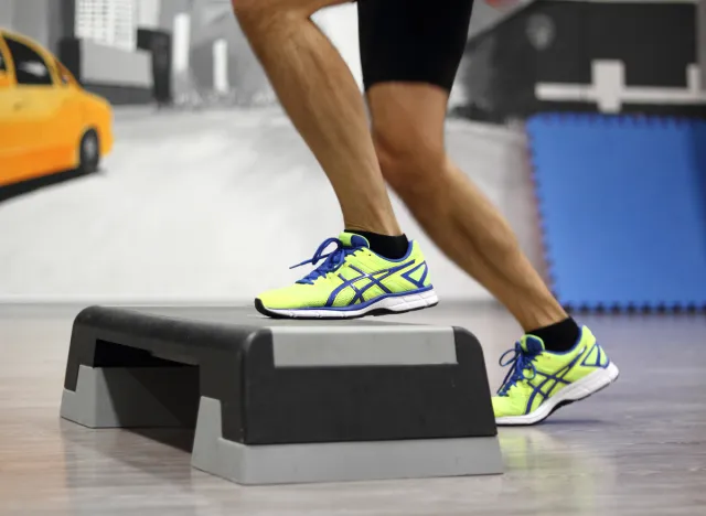 The 7-Day Step-Up Challenge That Restores Leg Power After 60 man's legs close-up step exercise